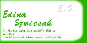 edina szmicsak business card